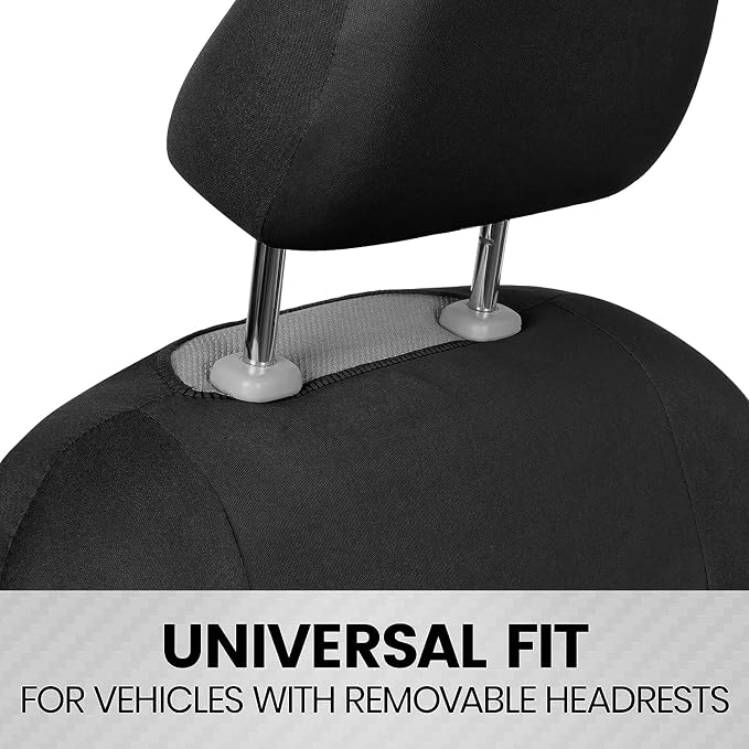 Universal Seat Covers — Front Seat — Black