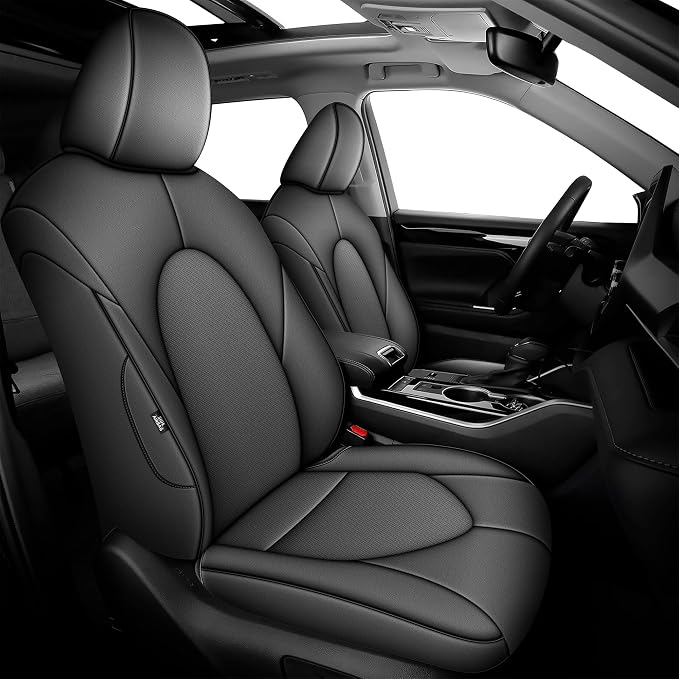 Faux Leather Seat Covers for Toyota Highlander — Full Set — Gray