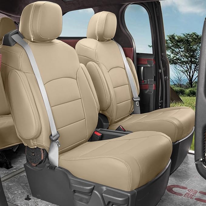 Faux Leather Seat Covers for Toyota Sienna — Full Set — Beige