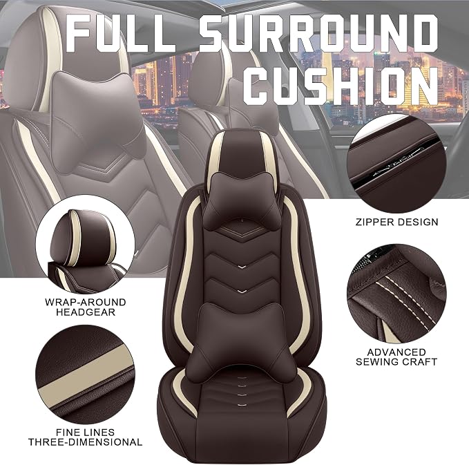 Seat Covers for Honda Civic — Coffee