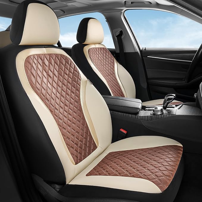 Universal Seat Covers — Front Seat — Beige / Brown