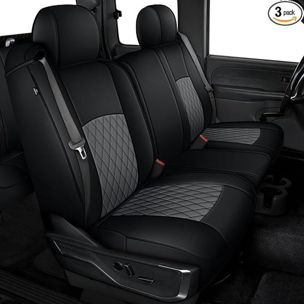 Seat Covers for Chevrolet Silverado / GMC Sierra — Full Set — Black / Gray