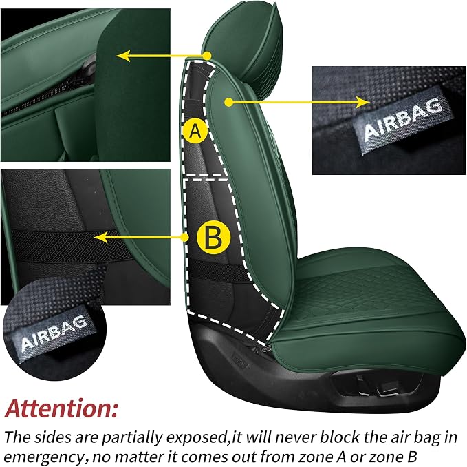 Universal Seat Covers — Full Set — Green