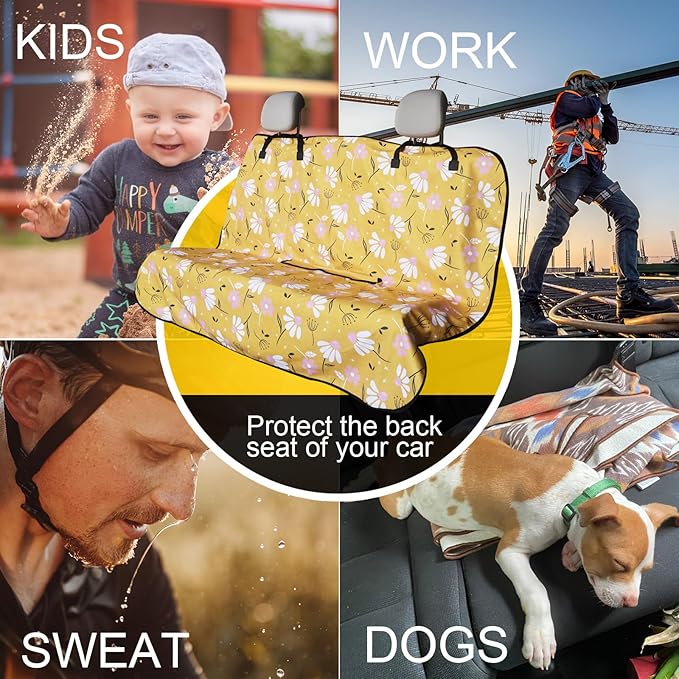 Pet Car Seat Protector — Yellow