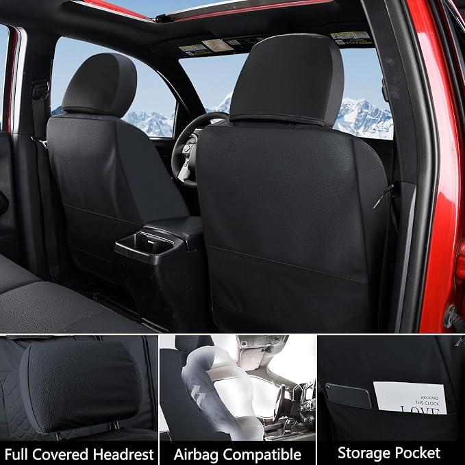 Seat Covers for Toyota Tacoma — Full Set — Black