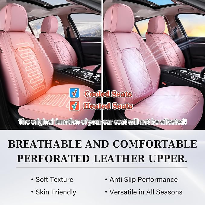 Universal Seat Covers — Full Set — Pink