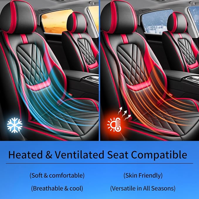 Seat Covers for Nissan Sentra — Full Set — Red