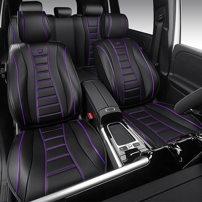 Universal Seat Covers — Full Set — Purple / Black