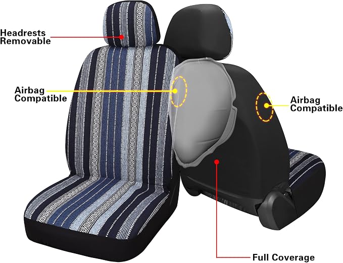 Universal Seat Covers — Front Seat — Blue