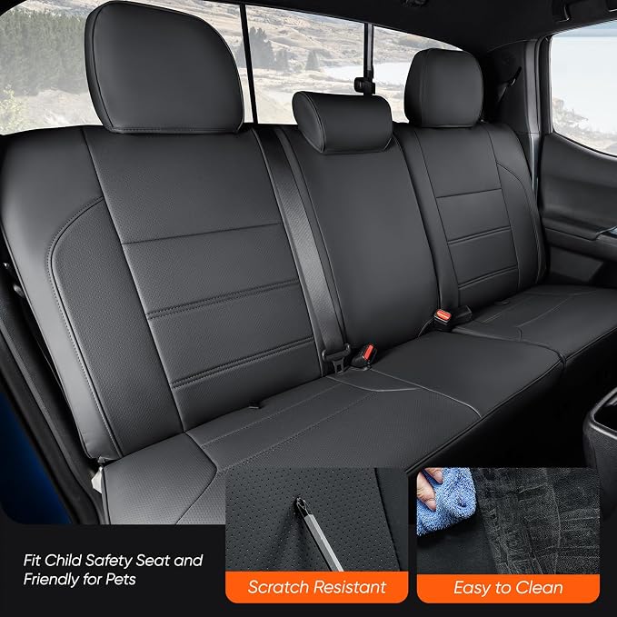 Seat Covers for Toyota Tacoma — Full Set — Black