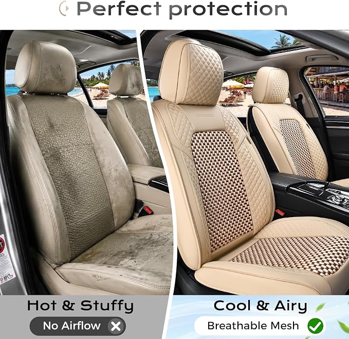 Universal Seat Covers — Full Set — Beige