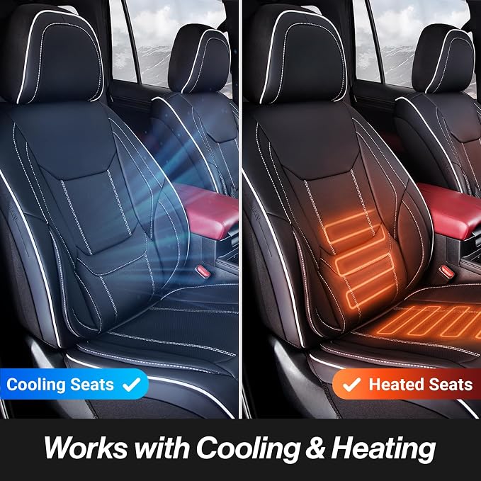 Seat Covers for Ford F-150 — Front Seat — Black / White