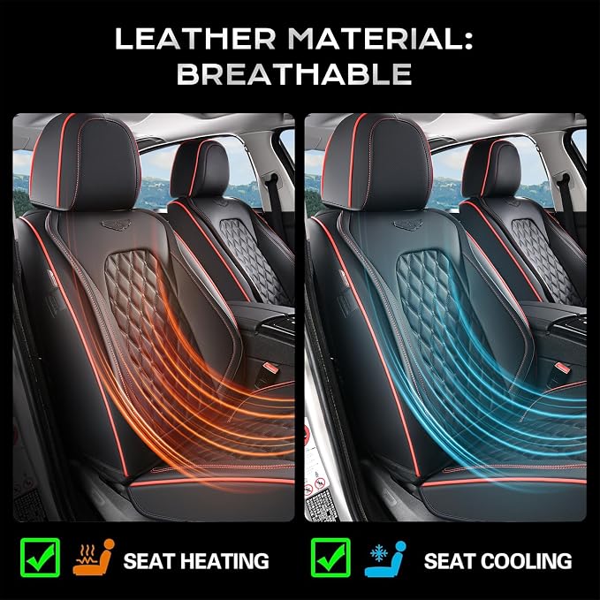 Universal Seat Covers — Front Seat — Red / Black
