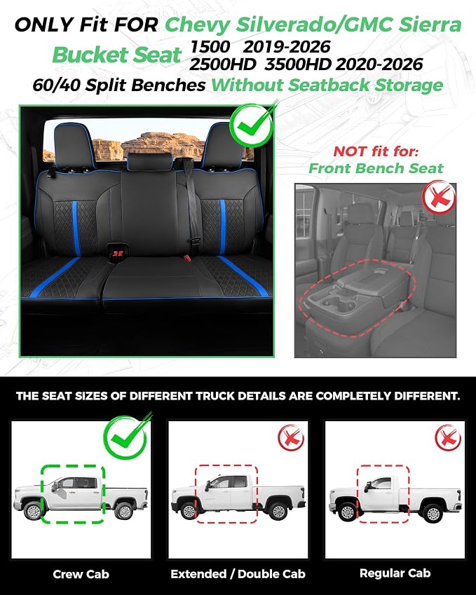 Seat Covers for Chevrolet Silverado / GMC Sierra