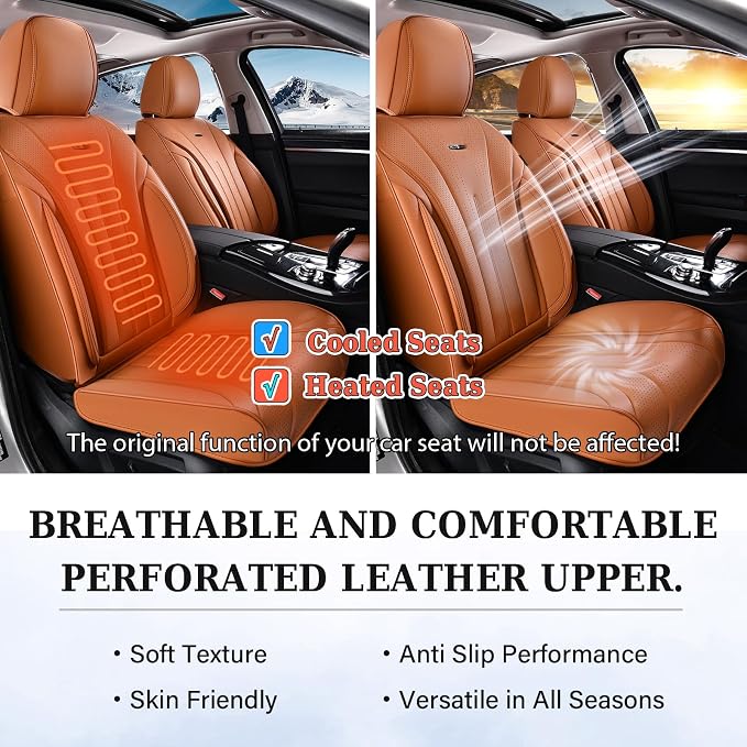 Universal Seat Covers — Full Set — Brown