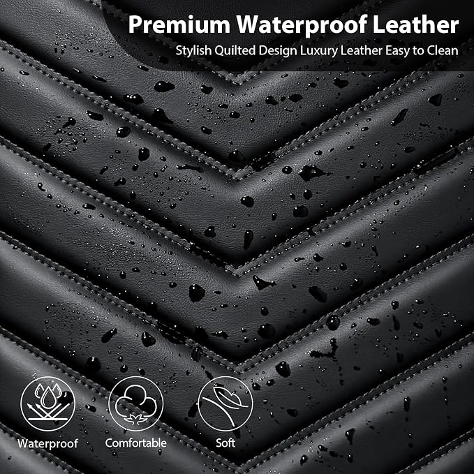 Universal Faux Leather Seat Covers — Black
