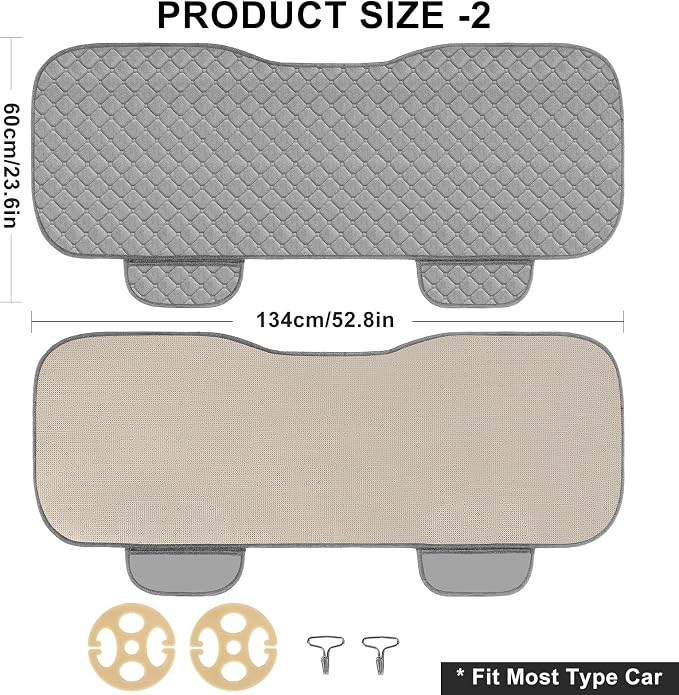 Universal Seat Covers — Front Seat — Gray