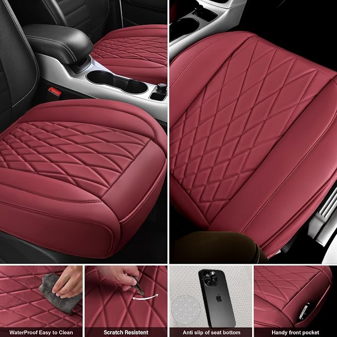 Universal Seat Covers — Front Seat — Burgundy