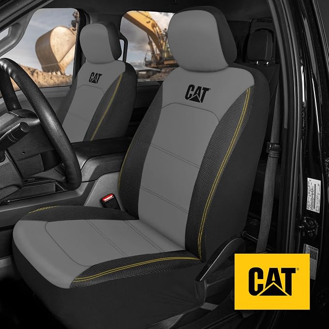 Universal Faux Leather Seat Covers — Front Seat — Gray