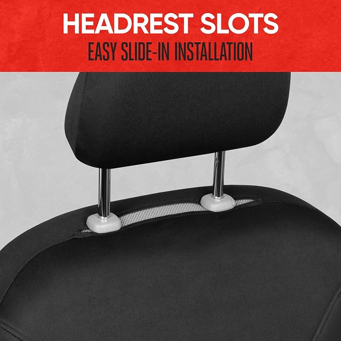 Neoprene Car Seat Covers — Front Seat — Black