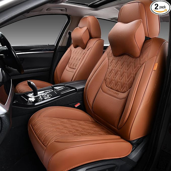 Universal Seat Covers — Front Seat — Brown