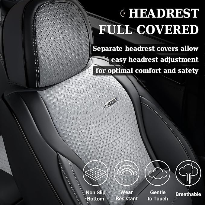 Universal Seat Covers — Front Seat — Black / Gray