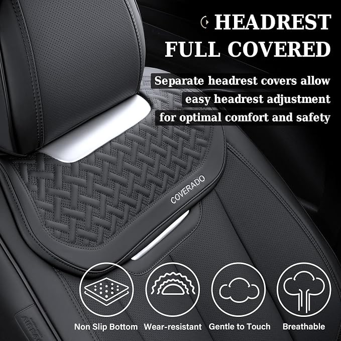 Universal Seat Covers — Front Seat — Black