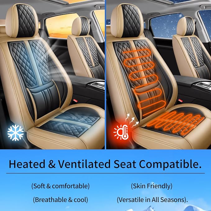 Seat Covers for Nissan Versa — Front Seat — Beige