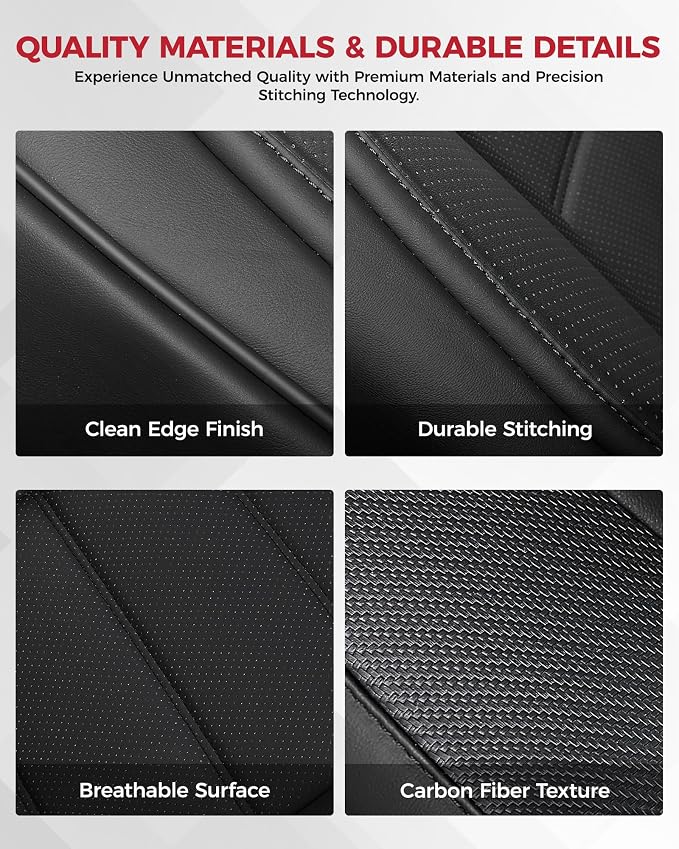 Universal Faux Leather Seat Covers — Front Seat