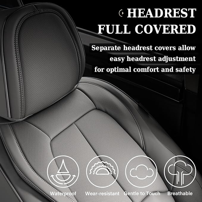 Universal Seat Covers — Front Seat — Gray