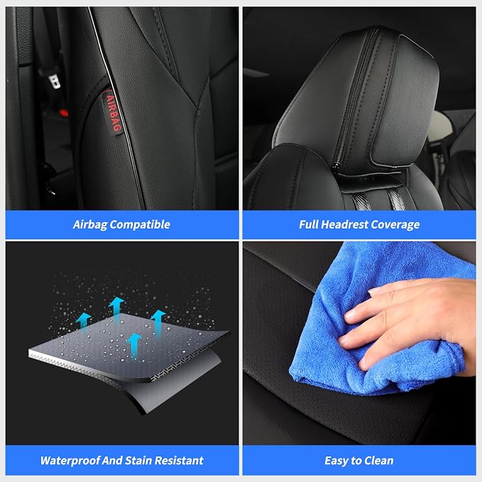 Seat Covers for Toyota Tacoma — Full Set — Black