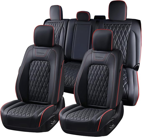 Seat Covers for Multiple Vehicles — Full Set — Red