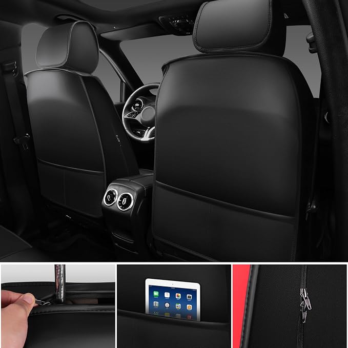 Universal Seat Covers — Front Seat — Black / Red