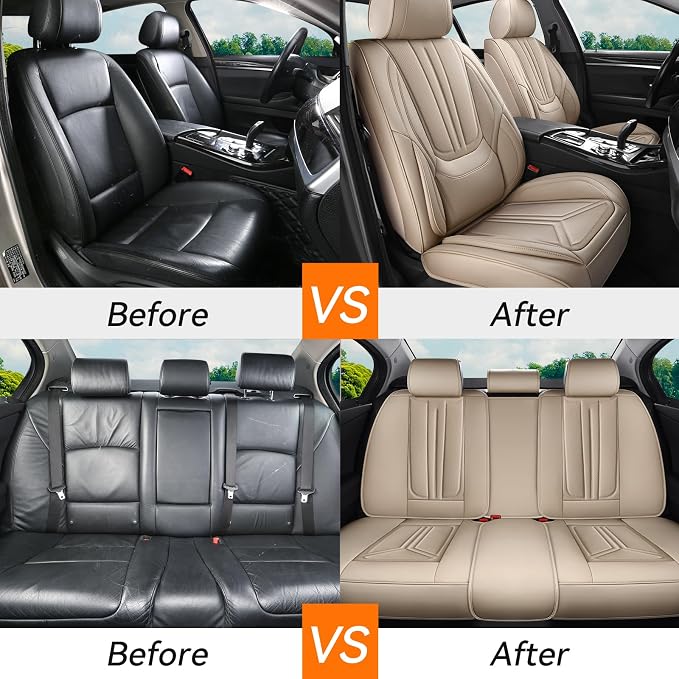 Universal Seat Covers — Full Set — Beige