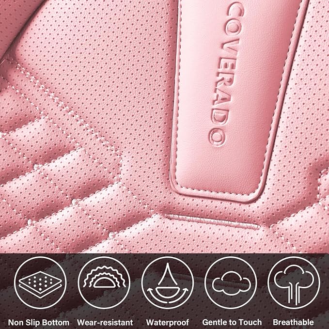 Universal Seat Covers — Front Seat — Black / Pink