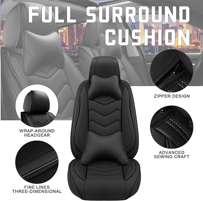 Seat Covers for Honda Civic — Full Set — Black