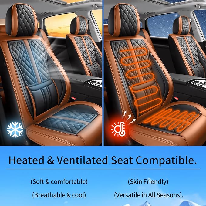 Seat Covers for Nissan Maxima — Front Seat — Brown