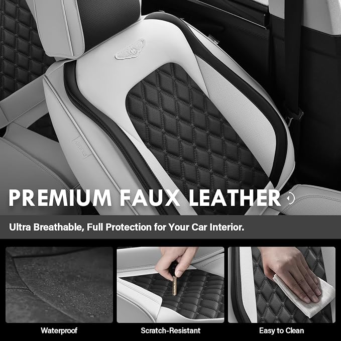 Universal Faux Leather Seat Covers — Full Set