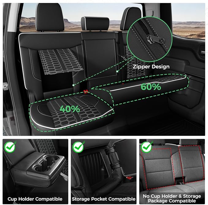 Faux Leather Seat Covers for Chevrolet Silverado / GMC Sierra