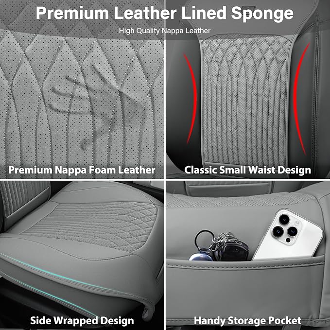 Universal Seat Covers — Front Seat — Gray