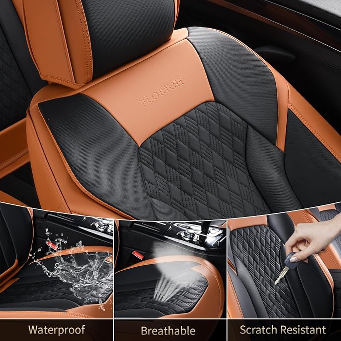 Universal Seat Covers — Front Seat — Brown / Black