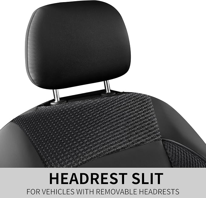 Universal Fabric Seat Covers — Front Seat — Black