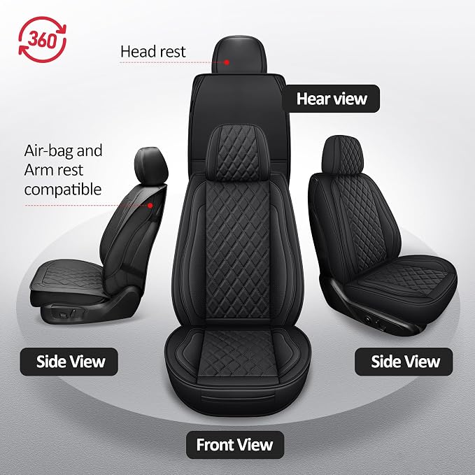 Seat Covers for Chevrolet Silverado / GMC Sierra — Front Seat — Black