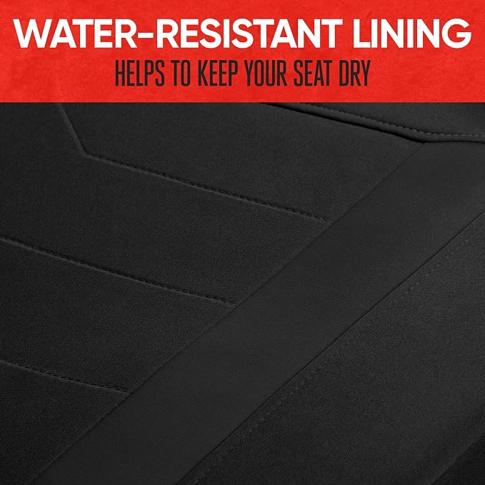 Neoprene Car Seat Covers — Front Seat — Black