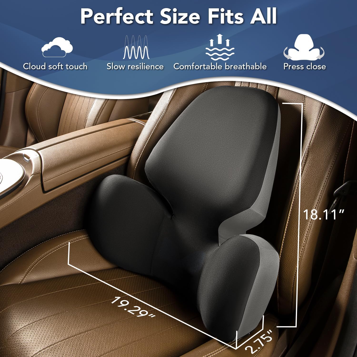 Car Headrest Pillow Neck Driving Seat Memory Foam Waist Protection 81ZTLzj7w_L._AC_SL1500