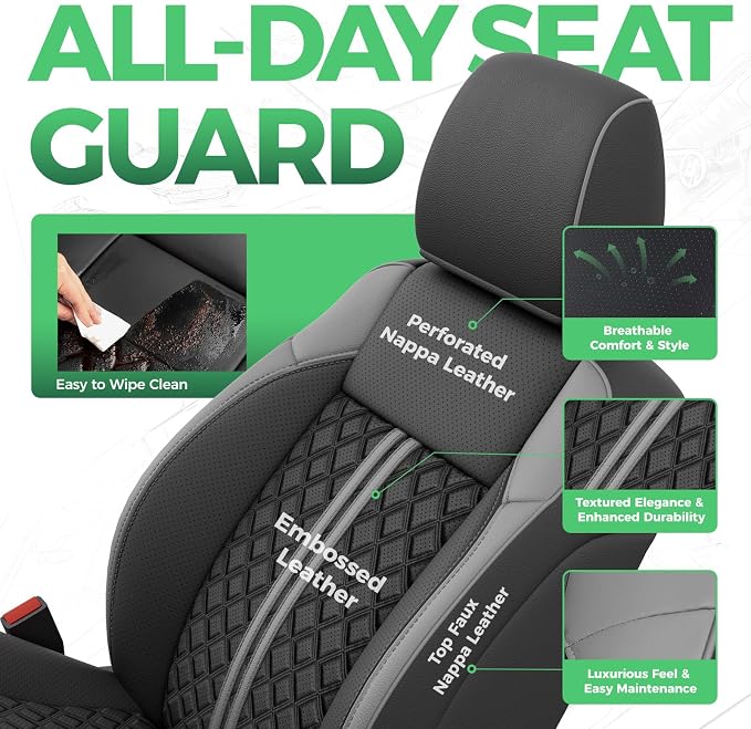 Seat Covers for Toyota Tacoma — Full Set — Black / Gray