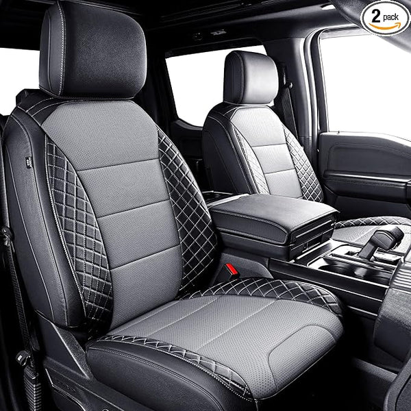 Seat Covers for Multiple Vehicles — Front Seat — Black / Gray
