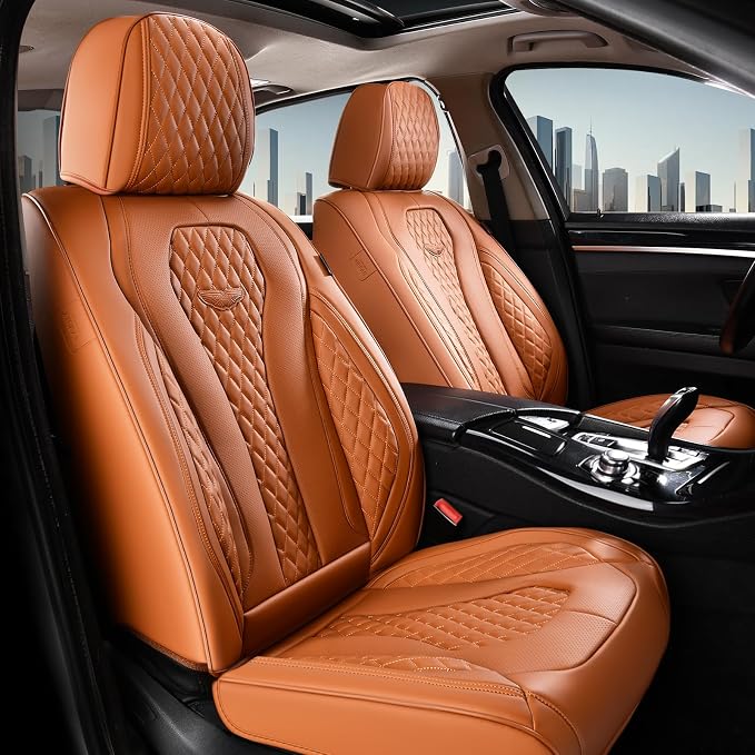 Universal Seat Covers — Front Seat — Brown