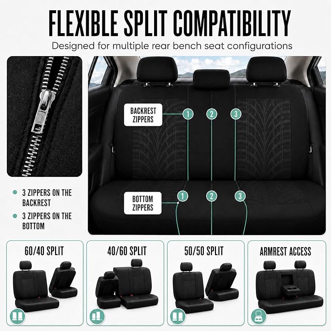 Universal Seat Covers — Black