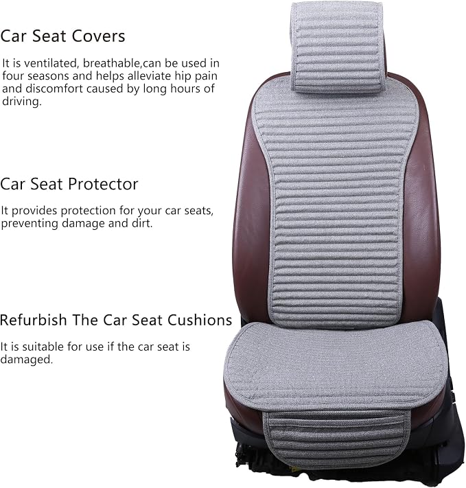 Universal Seat Covers — Front Seat — Gray